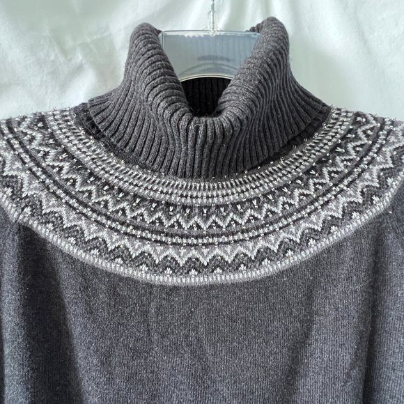 Talbots Classic Gray Cotton and Wool Pullover Sweater, Size Large, EUC! - Picture 10 of 12